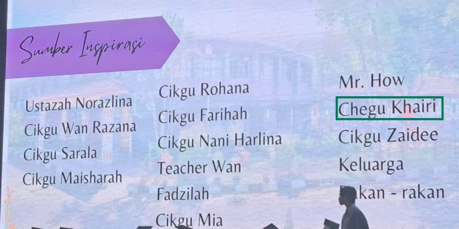 Zakwan's handwritten Add Maths working - His school graduation, 2023. Asked on stage to name who inspired him, Zakwan listed his teachers - and one who was never at that school.